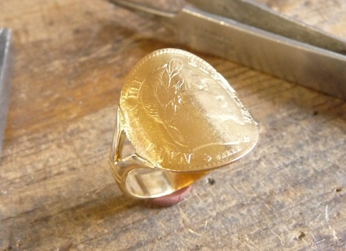 Bague pièce carats - bague,