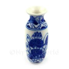 Miniature Dollhouse Oval Narrow Neck Hand Painted Vase