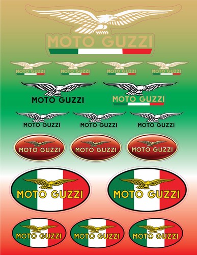 Lot autocollants moto guzzi - lot,