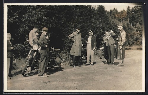 Carte postale photo moto - , jawa