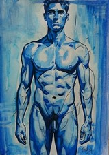 men's nude, nude male, blue boy by Erik-H