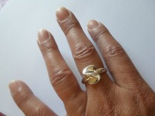 bague en argent massif, noeud, t. 60