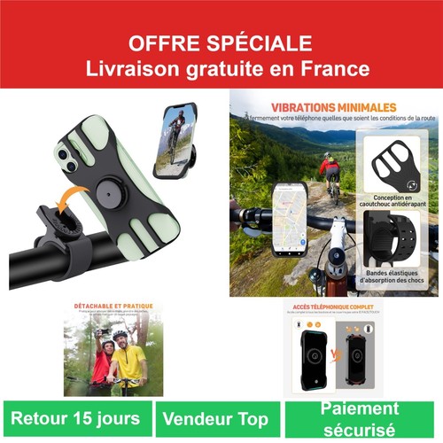 Support téléphone vélo - téléphone,