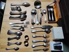 Christofle - Métal argenté - LOT 62 pièces - Couverts de table - Argenterie