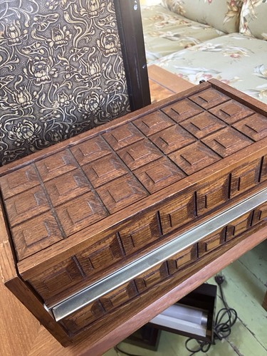 Vtg mcm teak western electric - mcm,