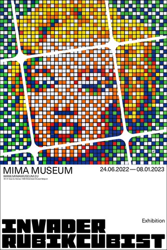 Invader rubikcubist poster - invader,