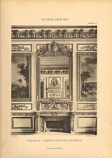 large print 1905 " le style louis xv1 " ecole militaire - cheminee in the salon"