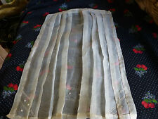 RARE!! very ANC ien apron pleated, openwork, white organdi large doll 19th century