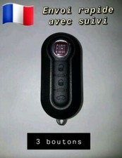 Coque CLEF clé PLIP télécommande NOIR Fiat 500 Panda Ducato Brava Stilo Bravo