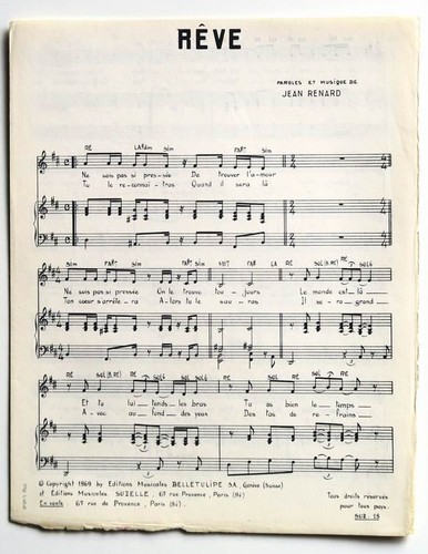 Partition vintage sheet music