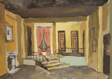 Tableau ancien à la gouache