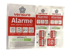 VERISURE alarme, Plaque de 7 Autocollants  Authentique 2025 NEUF