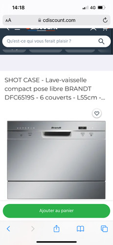 Mini lave vaisselle brandt - mini, lave-vaisselle