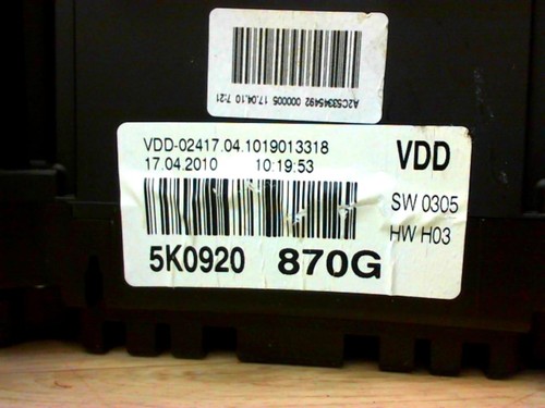 Compteur volkswagen golf - volkswagen, 6