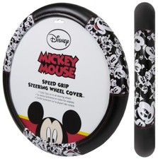 Disney Mickey Mouse Leather Steering Wheel Cover Back And White Comfort