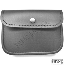 Pochette Sporran En Cuir Noir 100% Grande Pour Piper Drummer Kilt Band En Laiton