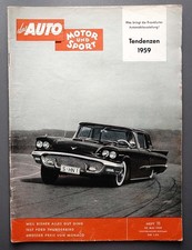 Auto Motor Sport 1959/11 Ford Thunderbird, GP Monaco, Renault Dauphine