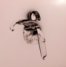 REVIA TABLEAU ABSTRAIT NOIR & BLANC ABSTRACT  ARTWORK VIDE ATELIER