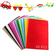 20 Pcs Feutrine Couleurs Feutrine Non Tissé Doux Feuille De Feutrine Tissu En...