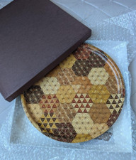 Plateau rond en bois de