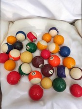 Vintage Retro Antique Billiard Balls Lot for Collection or Decoration