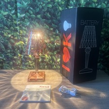 Kartell LED Table Lamp, Clear, Rechargeable Battery Brand New In Box