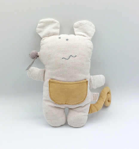 Doudou semi plat souris tissu