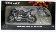 MINICHAMPS 1/12 VALENTINO ROSSI YAMAHA YZR-M1 – ESSAI JÉREZ 2008 122093946 NEUVE