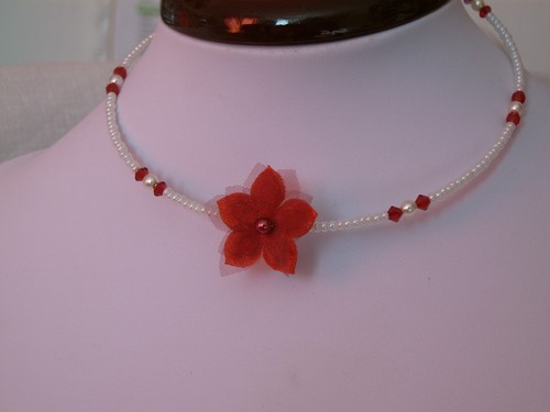 Collier enfant fille - collier, rouge