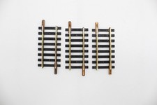 FLEISCHMANN - HO - 1700/4 - 3 RAILS DROIT DE 55MM - LAITON - ANCIEN -