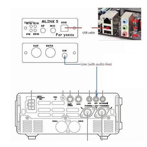 Pour yaesu connecteur - pour,