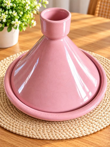 Tajine céramique rose - tajine, en