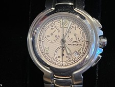 Mauboussin Chronograph 40mm Men's Luxury French Watch ~NEW BATTERY