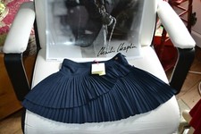 JUPE NEUVE LILI GAUFRETTE 4 ans OU 3 ans 5 an   bleu marine plissee tres chic PU