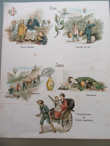 Belle chromolithographie 1880 - chromolithographie,
