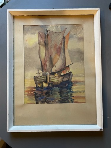 Ancienne aquarelle non - , signé