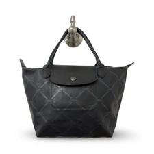 RARE Limited Edition Longchamp Maroquinerie Small Short Handles Black Monogram