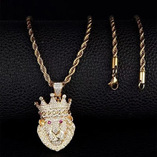 Collier lion couronne - lion,