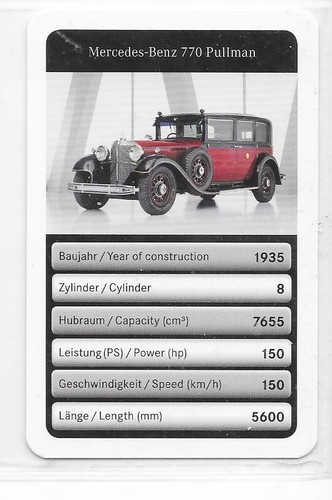 Carte mercedes benz 770 - benz,