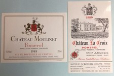 2 LABELS - POMEROL APPELLATION - 1988 and 1989 vintages - #6788