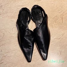 Women's Half Slippers Flat Pointed Toe Casual Slingback Shoes Mules Comfort Lady