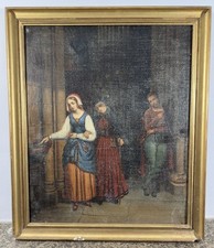 Huile sur toile Ecole