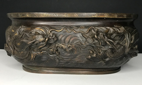 Grand vase dragon eau - dragon, d'eau