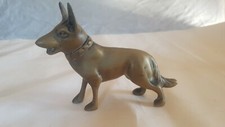 Statuette chien loup en laiton