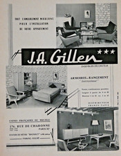 1960 PRESS ADVERTISING JACQUES A. GILLEN FURNITURE SOFA BED BENCHES BED