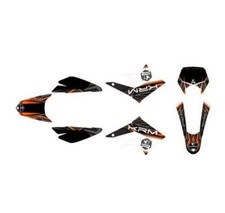 Kit deco/autocollant pour derbi senda 11->18/rcr/smt ->18 - orange marque KRM