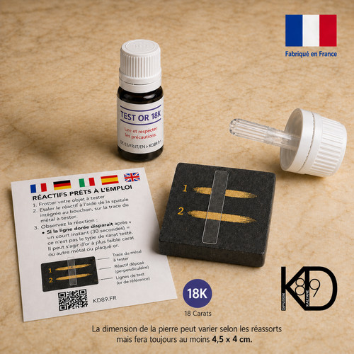 Test acide 18k flacon à - acide,
