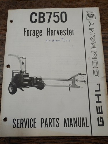 Gehl cb750 forage - cb750, harvester