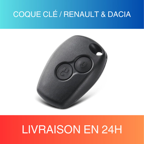 Coque clé bouton renault - coque,