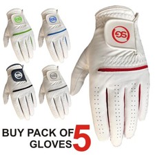 5 Pack SG Men All weather Golf Gloves leather palm patch n thumb